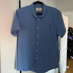 LIKE NEW FATHER & SONS TEAL DRESS SHIRT